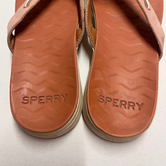 Sperry Women's Flip Flops Sandals Pink Leather Boat Shoes Size‎ 10M - Picture 4 of 6